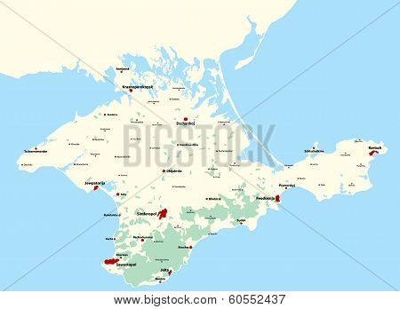 Map of the Crimea