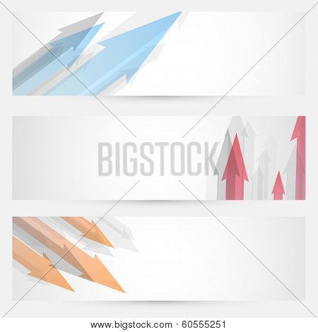 Arrow Web Banners Set - Headers Collection