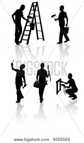 Lavoratori edili isolato