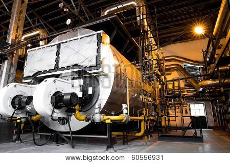 Modern Industrial Boiler, Industrial Building Interior
