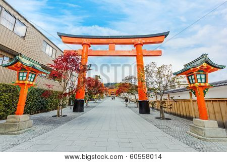 Torii gate at Fushimi Inari-taisha shrine in Kyoto
