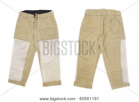 Welding pants for worker.