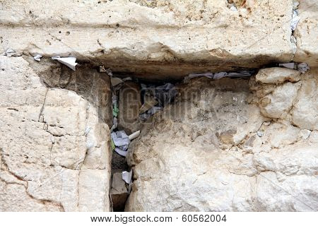 Mail Box Of God In Western Wall