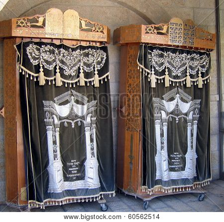 Cabinets For Storage Of Religious Literature And Torah