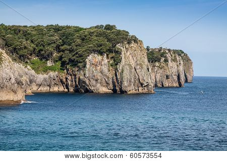 Beautiful Beach of Pechon Cantabria  .Spain .Europa.