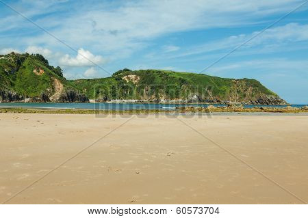Beautiful Beach of Pechon Cantabria  .Spain .Europa.