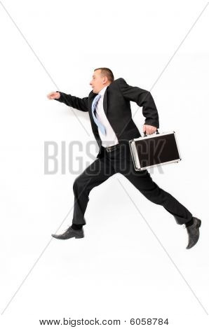 Homme d'affaires en cours d'exécution