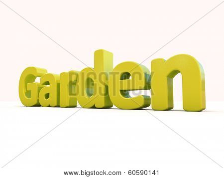 Word garden icon on a white background. 3D illustration.