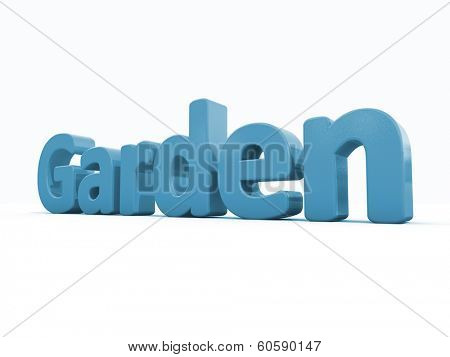Word garden icon on a white background. 3D illustration.
