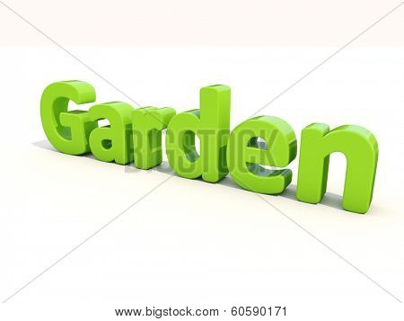Word garden icon on a white background. 3D illustration.