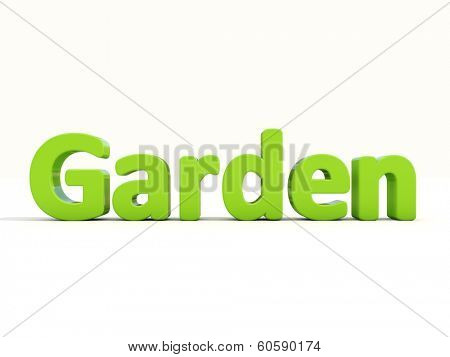 Word garden icon on a white background. 3D illustration.