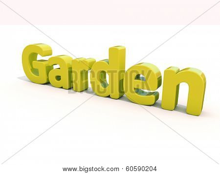 Word garden icon on a white background. 3D illustration.