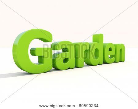 Word garden icon on a white background. 3D illustration.