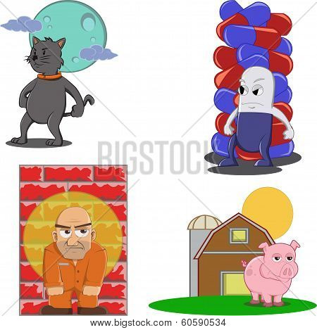 Set of 4 Characters