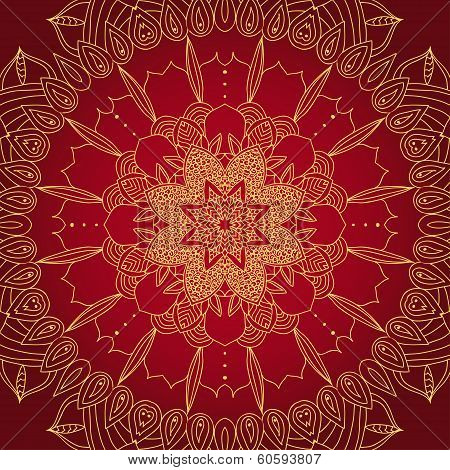 vector delicate lace round pattern