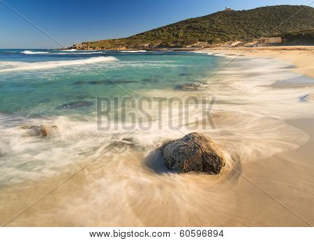 Bodri Beach Near Ile Rousse In Corsica