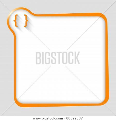 Orange Text Box For Any Text With Square Brackets