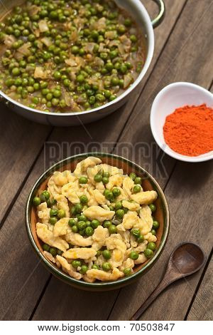 Hungarian Pea Stew and Nokedli or Galuska