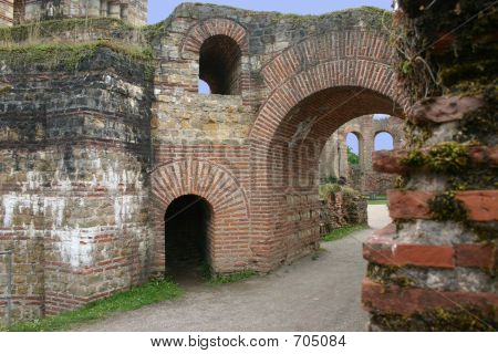 Roman Bath ruiny; Trevír, Německo