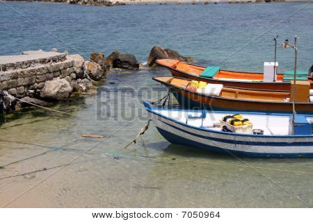 Fisherboats w Cezarei. Izrael