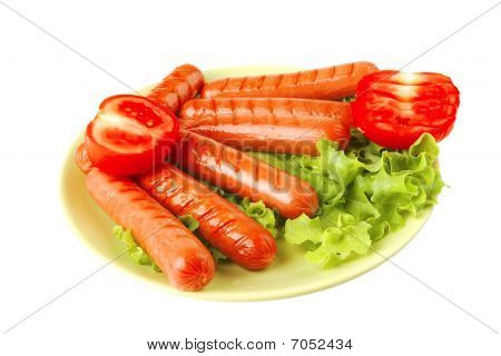 Salsichas de carne assada