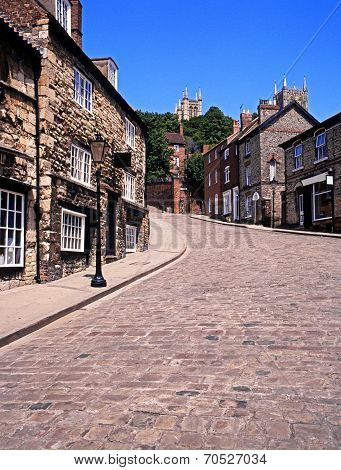 View along Steep Hill, Lincoln.