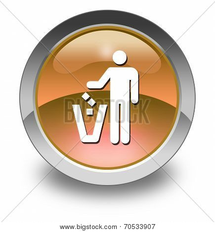 Icon, Button, Pictogram Litter Container