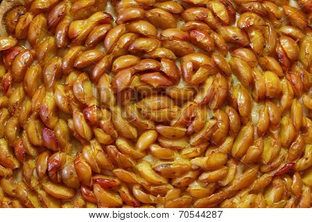 Mirabelle Pie with Yeast Dough  - Macro