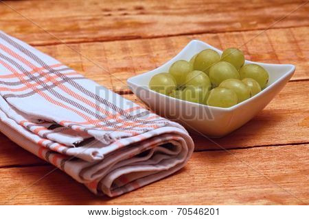 Grape Wine In A Bowl