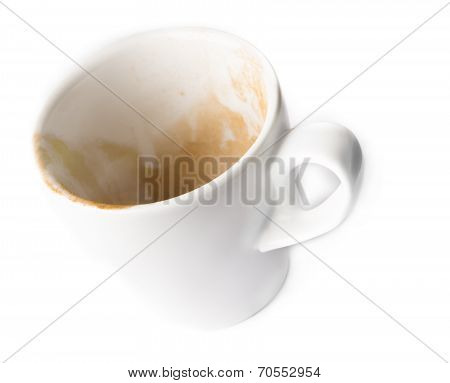 empty cup with cinnamon