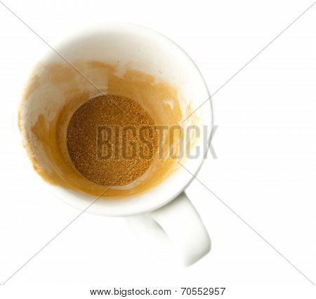 empty cup with cinnamon