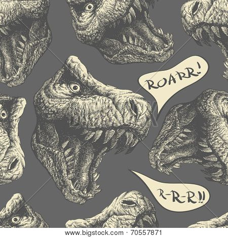 Trex. Vector seamless background. Eps8