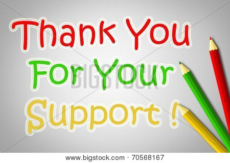 Thank You For Your Support Concept