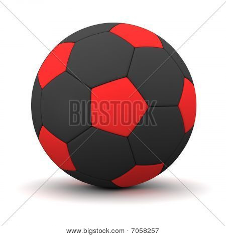 빨간색과 검정색-반전 색상 클래식 축구