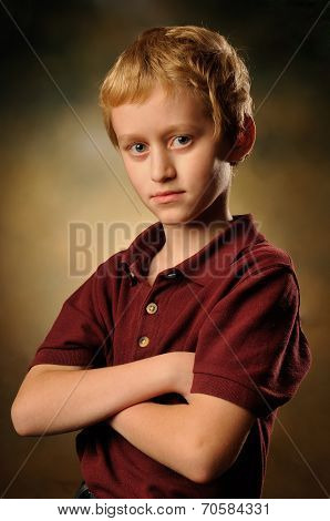 Conceived By 10 Year-old Boy Looks Idly By Attentively