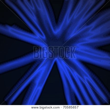 Aimless-color Abstract Composition With A Neon Figure On A Black Background.