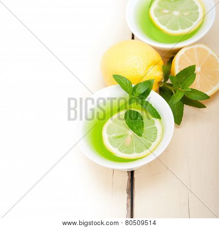 Mint Infusion Tea Tisane With Lemon