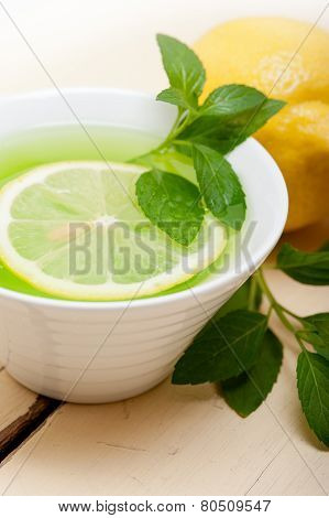 Mint Infusion Tea Tisane With Lemon