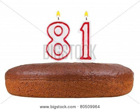 Birthday Cake Candles Number 81 Isolated