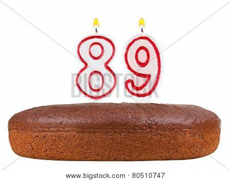 Birthday Cake Candles Number 89 Isolated
