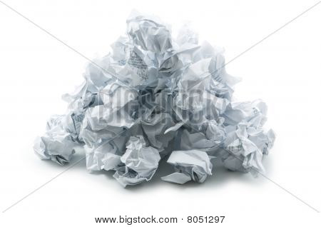 Recyklace koncept se spoustou odpadních papíru