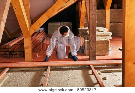 Laying Thermal Insulation - Installing The Planking