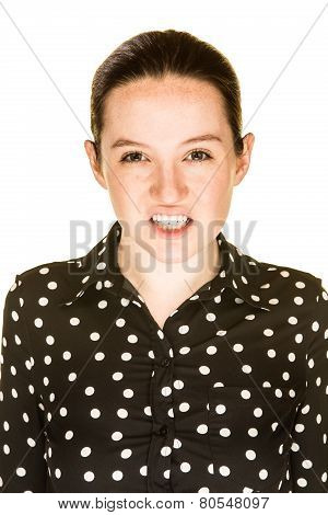 Attractive Girl Sneers