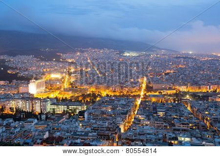 Athens from Lycabettus Hill.