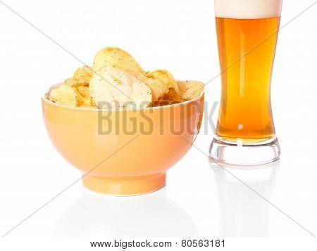 potato chips and beer