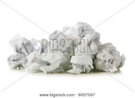 Recyklace koncept se spoustou odpadních papíru