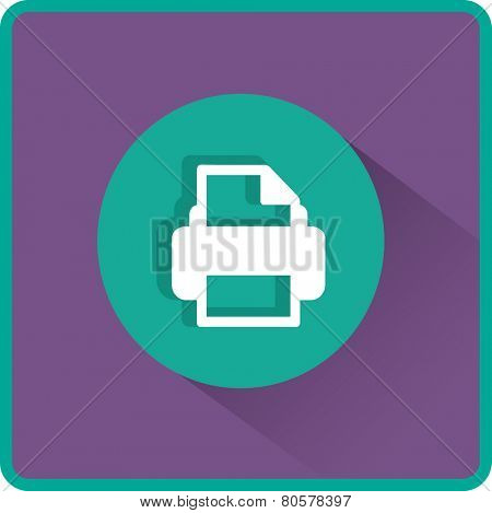 Flat Vector Printer Icon
