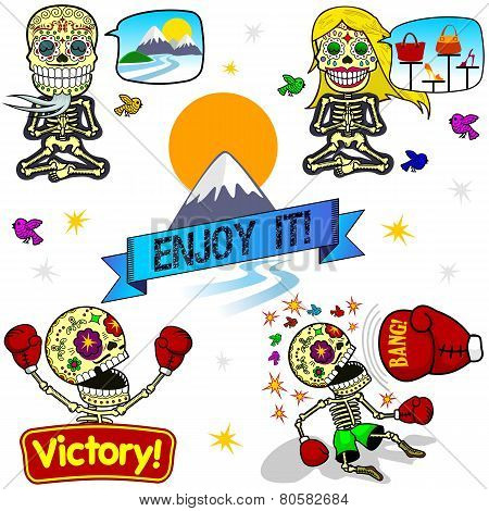 Funny Skeletons. Emotions. Part Three.