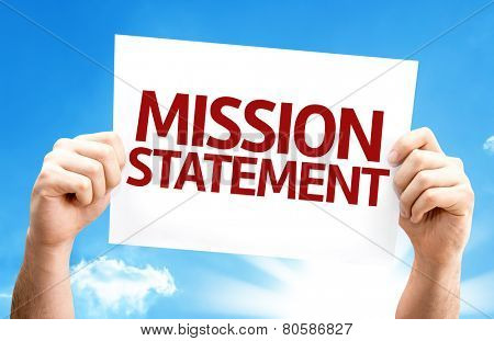 Mission Statement card with a beautiful day