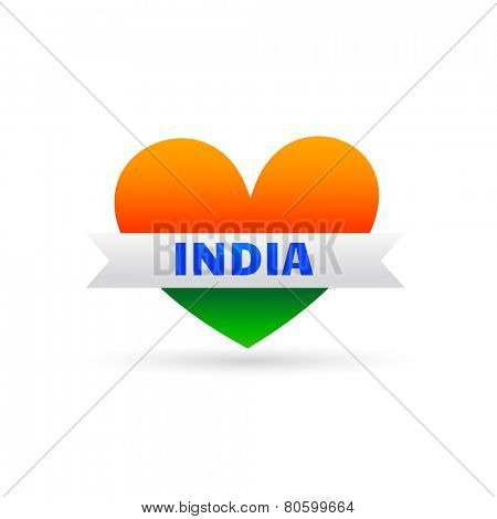 indian flag style making heart design showing love towards nation india